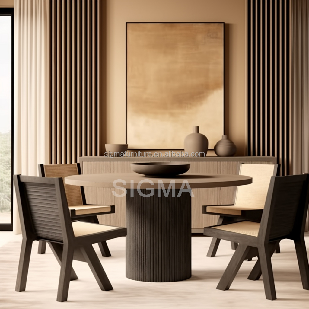 Nordic luxury hotel restaurant home use high quality natural solid wood dining table hot selling