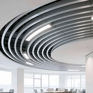 Plaques de plafond contemporaines en fibre de verre 2x4 pieds, à encastrer, acoustiques, ignifuges, pour la décoration intérieure des centres commerciaux - Product Image 4