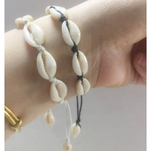 Hawaiian Style Seashell <b>Bracelet</b> Black And White Unisex Casual Jewelry String <b>Bracelet</b> Natural <b>Shell</b> Hand Woven <b>Bracelet</b> - Product Image 3