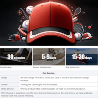 4UGEAR Gorras logotipo bordado personalizado Gorras de béisbol Rojas 4U 5 Panel Dad Hats Gorras de béisbol con logotipo personalizado Snapback Gorras para hombres