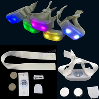 Bracelets LED à télécommande avec logo personnalisé, fournitures de fête, tissu tissé, piles interchangeables