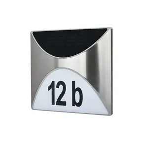China Manufacturer High Quality Stainless Steel Led Solar House Number Wall Lamp