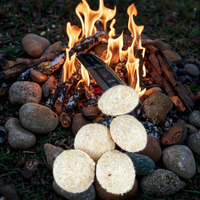 Allume-feu jetables écologiques en bois ciré – Coupe-vent et portables pour le camping en plein air, les barbecues, les feux de camp et la cuisine en extérieur