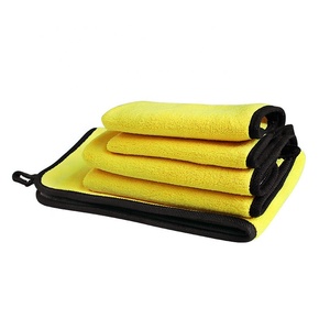Serviette de voiture en microfibre à séchage rapide double face en polaire corail, absorbante et épaisse pour le lavage de voiture, le nettoyage ménager, la station-service - Product Image 5