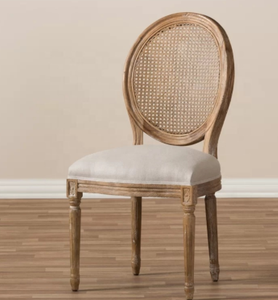 Chaise de salle à manger vintage de style provincial français, chaise de banquet antique en rotin et en cannage, chaise de mariage Louis, style moderne - Product Image 5