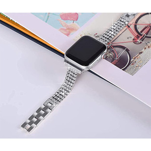 Lionorm Prêt à expédier <span class=keywords><strong>Bracelet</strong></span> universel Bling pour <span class=keywords><strong>Apple</strong></span> <span class=keywords><strong>Watch</strong></span> 40mm 42mm 45mm 49mm <span class=keywords><strong>Bracelet</strong></span> de luxe scintillant pour femmes <span class=keywords><strong>Bracelet</strong></span> en métal - Product Image 4