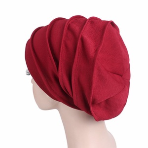 Chapeaux chauds en coton pour femmes, nouveau Style 2023, bonnets de sommeil doux et amples, Turban de <span class=keywords><strong>Cancer</strong></span> pour la perte de <span class=keywords><strong>cheveux</strong></span> - Product Image 5