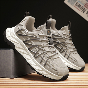Baskets décontractées tendance à lacets pour hommes, chaussures de sport en toile respirantes, design moderne, usage quotidien - Product Image 4