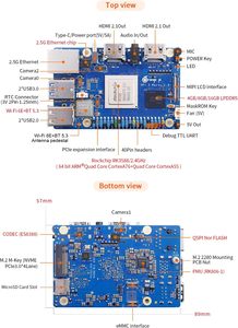 AIsmartlink Orange Pi 5 16 Go de RAM LPDDR5 Carte de développement Rockchip RK3588 Décodage vidéo 8K Fréquence 24 GHz LPDDR4X 2613WS 8K Vi - Product Image 5