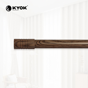 KYOK Black Aluminum Alloy <b>Curtain</b> Rod Modern Style Bulk Wholesale for Hotel Project Office Kitchen Bedroom - Product Image 4