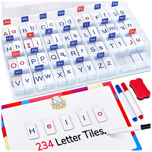 ジョイキャット磁気プラスチックモンテッソーリ教育玩具英語アラビア文字数値記号幾何学的形状ステッカー子供 - Product Image 1