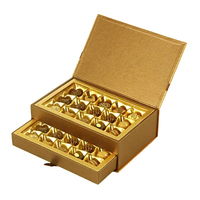 Caja de regalo de cartón de lujo en relieve personalizado de negocios clásico, caja de dulces de Chocolate, caja de regalo de embalaje multicapa para galletas