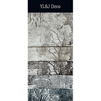 Nouveau rideau jacquard de style chinois haute précision, motif encre vintage arbres et plantes, occultant pour salon et chambre à coucher