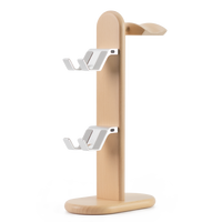 Support pour contrôleur de jeu Support pour casque d'écoute Support en bois massif PS4/PS5