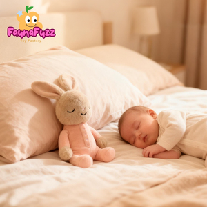 Peluche Coniglietto Dormiente in Cotone PP Morbido e Sicuro, Ricamato, Antistress, Regalo di Compleanno per Bambini, Decorazione Casa - Product Image 1