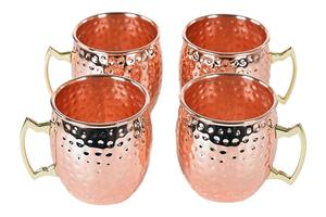 Tasse en cuivre massif faite à la main pour Cocktail, accessoire pour mulet <span class=keywords><strong>de</strong></span> moscou, ensemble <span class=keywords><strong>de</strong></span> <span class=keywords><strong>4</strong></span> unités - Product Image 3