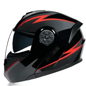 エアフローダートバイク卸売Ls2モジュラーフルフリップバックモーターサイクルヘルメットデュアルバイザー付き