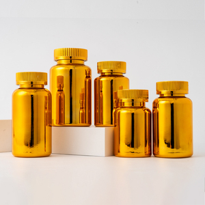برطمان زجاجات من الكبسولات المطلية بالذهب بجودة عالية للبيع بالجملة - Product Image 1