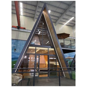 Nouvelle conception de maison triangulaire de luxe professionnelle pour l'été, confortable, résistante aux tremblements de terre, prête pour les vacances, structure en acier - Product Image 1