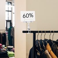 Clips de présentation rotatifs transparents pour panneaux de prix et de promotion, pour présentoirs de magasin, présentoirs à vêtements et présentation de marchandises en vente au détail