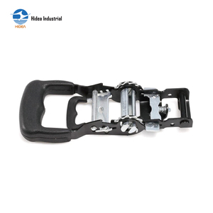 สายรัดเหล็กเคลือบอิเล็กโทรโฟรีซิสสีดำ ขนาด 1-1/2 นิ้ว รับน้ำหนักได้ 3000 กก. พร้อมหัวเข็มขัดแบบรัด BS และด้ามจับยาง สำหรับรัดสินค้าให้แน่น - Product Image 2