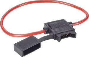 Mobil dalam garis tahan air Standar Tengah Blade 12v pemegang sekering dengan kabel kabel 16awg 15cm - Product Image 2