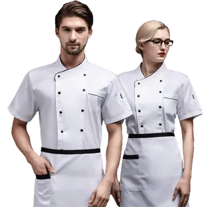 Custom modern design Coat professional Manufacturer Hotel Restaurant Bar Cotton kitchen chef jacket uniform