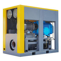 Compresor de Aire de Tornillo Silencioso Sin Aceite Airking de 55kw, 75kw, 90kw, Refrigerado por Aire, Estacionario, con 2190m3/h y Voltaje Personalizado