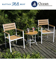 Ensembles de jardin, ensembles de tables à manger, chaises en bois plastique de luxe