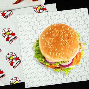 Papier d'emballage pour hamburger, revêtement alimentaire, rouleau de poulet, sandwich, biscuit, papier aluminium, emballage commercial à emporter, isolé - Product Image 4