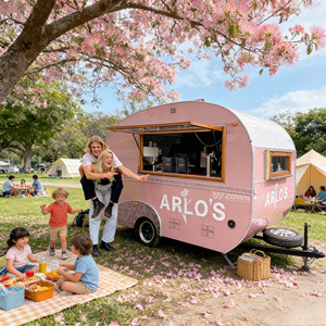 All Weather Mobile Food Concession <b>Trailer</b> Rust Proof Food Cart Pizza BBQ Coffee Dessert Vending Vehicle - Product Image 1