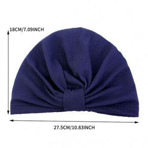 Turban pour femme prêt à expédier, multifonctionnel, en polyester, noué, torsadé, couleur unie, pré-noué, élastique, de haute qualité - Product Image 4