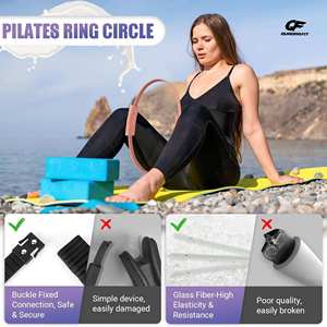 Anneau de Pilates en silicone pour la perte de poids, le renforcement musculaire, l'exercice de résistance et la remise en forme – Outil de fitness Magic Circle - Product Image 5