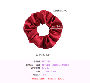 Chouchous en Satin Métallisé en Gros - Élastiques <span class=keywords><strong>Cheveux</strong></span> Glamour Résistants à la Décoloration pour Femmes - Product Image 2