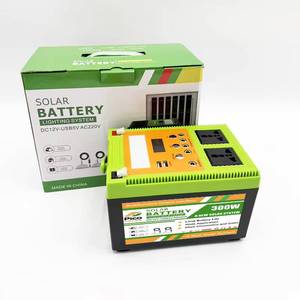 Système d'énergie domestique personnalisé 300W, ensemble complet MPPT/PWM, batterie LifePO4 en silicium polycristallin, kit d'éclairage - Product Image 4