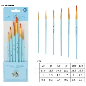 Fashion Cute Kids interesting Artist Acrylic Color painting brushes 6pcs a set