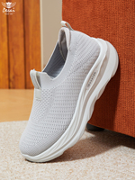 Chaussures à enfiler pour femmes en maille tricotée, baskets chaussettes à semelle épaisse, légères et confortables, semelle en polyuréthane