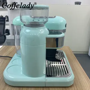 プレミアム調整可能な泡立て器を備えた市販の半自動コーヒー豆グラインダーエスプレッソコーヒーメーカー