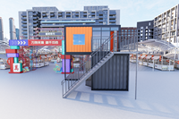 Maison conteneur préfabriquée modulaire isolée en acier, prête à l'emploi, de 20 pieds, démontable, portable, en kit, pour usage hôtelier
