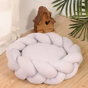 Cama de malha para pets, várias cores, tecido à mão, cobertor, torção, ninho, feito à mão, tubo de algodão, cama trançada, venda imperdível