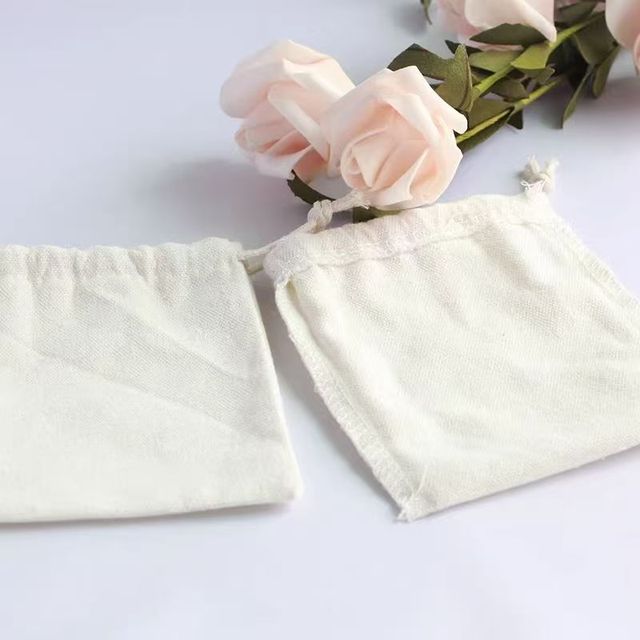 Natural Color Cotton Canvas Pouch Drawstring Bags