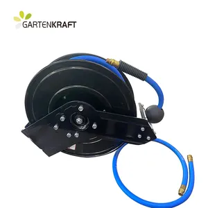 GARTENKRAFT Heavy Duty hose reel for high pressure washer include 15 meter high pressure hose quick connect