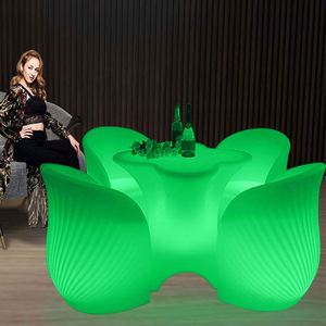 Thiết kế hiện đại Bar bảng và ghế Led ngoài trời không thấm nước Glow nhựa Bar Phân thuê cho các sự kiện ngoài trời - Product Image 6