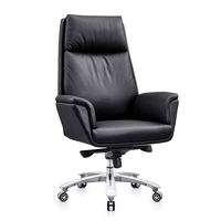 Meilleure vente, chaise de bureau pivotante en cuir, réglable, pour la maison et le bureau, chaise de patron en cuir PU A100