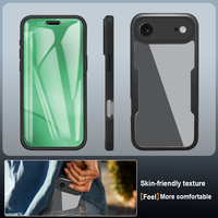 Coque de téléphone à couverture intégrale à 360 degrés pour iPhone 18 Pro 17 Air/17 Pro Max/Pro/17, protection d'écran avant transparente en TPU+acrylique+PET