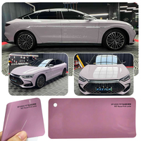 Vente chaude 1.52x17 mètres mat brillant métallisé peinture rose série voiture vinyle Film PET couleur carte échantillon pistolet sec/pas de bulles d'air