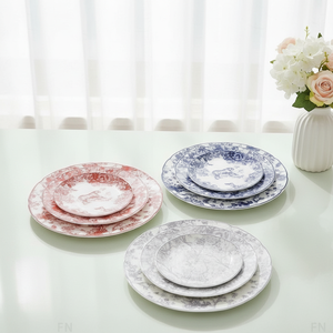 Juego de Platos de Porcelana Fina de Lujo al por Mayor, Ecológicos, con Diseño de Plantas, para Bodas y Regalos Empresariales - Product Image 3