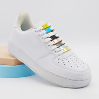 Vente en gros de logo personnalisé décoration de baskets en métal doré lacet sport étiquette de verrouillage en métal lacet AF1 breloque de chaussure boucle de lacet en métal