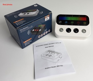 Repelente Ultrasónico de Plagas de Roedores, Repelente Electrónico de Ratones, Doble Bocina, Luz Estroboscópica, 5 Niveles de Ajuste, Enchufable, 101-150 m² - Product Image 3