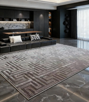 Tapis d'usine personnalisés, design moderne, luxe, hôtel étoilé, hall, mur à mur, antidérapant, gaufré, polyester, latex, usage domestique, tapis de 4 m